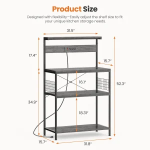 31.5 Inch Kitchen Bakers Rack